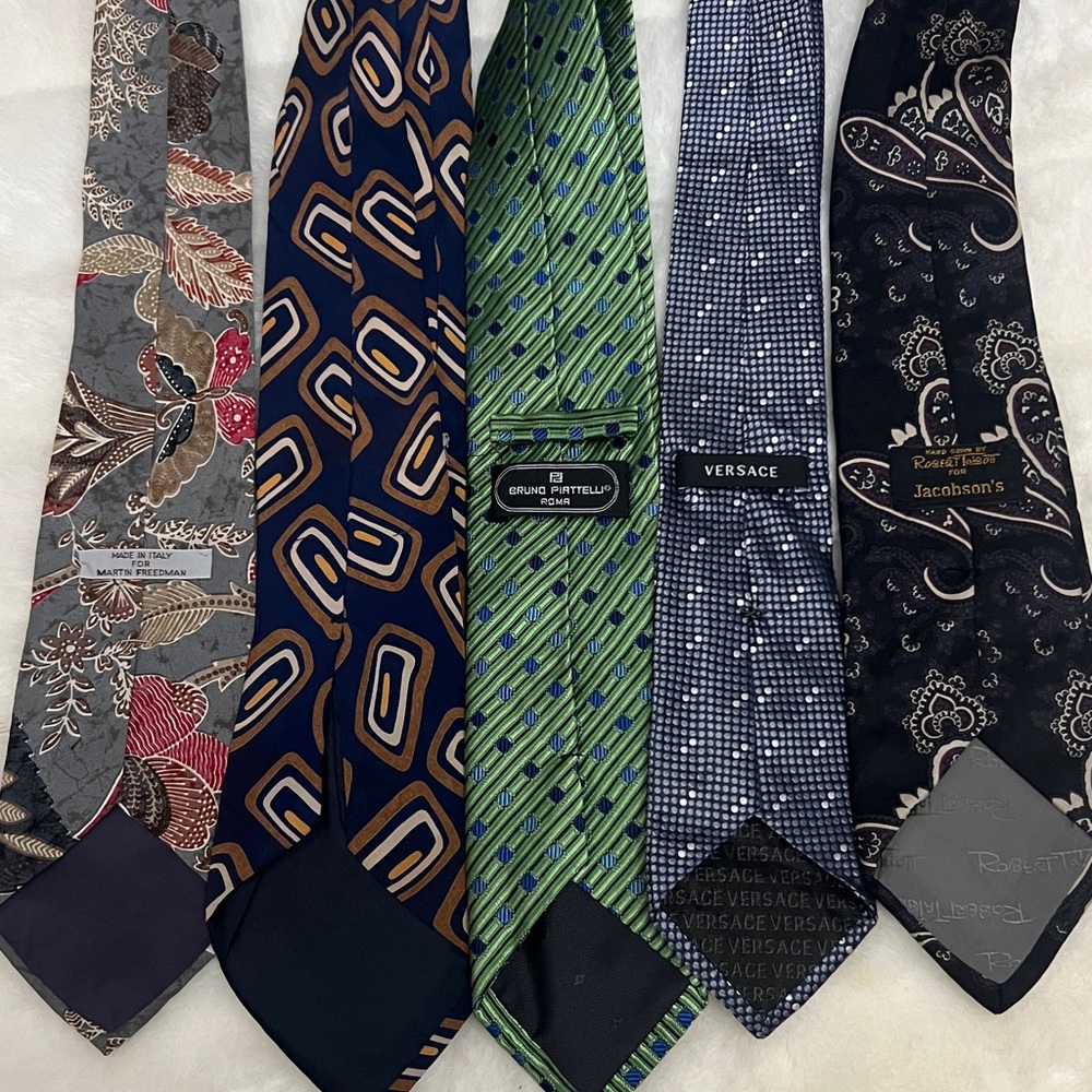 Stylish bundle of 5 :/100 SILK Men's Tie Collection - Picture 3 of 6